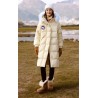 Original Yellow Energy Goose Women Fur Hooded Long Down Coat Imported Hungarian Online for Sale