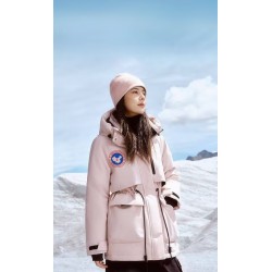 Original Pink Energy Goose Women Hooded Expedition Down Parka Imported Hungarian Online for Sale