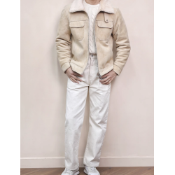 New Original Spain Merino Sandy Energy Goose A2 Shearling Men Jacket Online