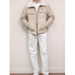 New Original Spain Merino Sandy Energy Goose A2 Shearling Men Jacket Online