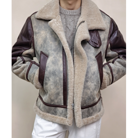 New Original Turkey Merino Gray Energy Goose A2 Shearling Men Jacket Online