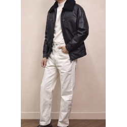 New Original Black Energy Goose Down A2 Shearling Men Jacket Online