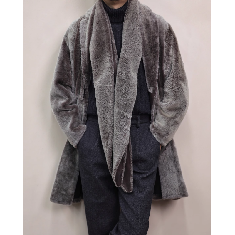 New Original England Spain Gray Merino Energy Goose Fur Jacket Online