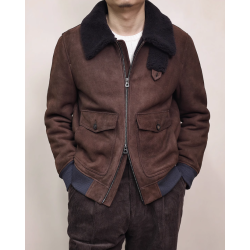 New Original Spain Merino Coffee Energy Goose A2 Suede Jacket Online