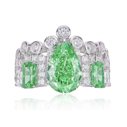 Original Green Paraiba Energy Goose Music Note Gem Art Jewelset Online for Sale