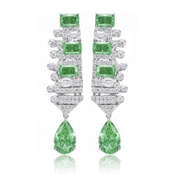 Original Green Paraiba Energy Goose Music Note Gem Art Jewelset Online for Sale