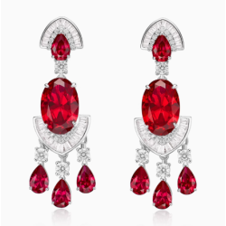 Original Ruby Energy Goose Oval Symmetry Gem Art Jewelset Online for Sale