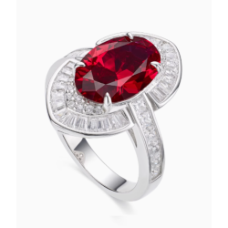 Original Ruby Energy Goose Oval Symmetry Gem Art Jewelset Online for Sale