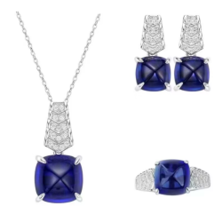 Original Sapphire Energy Goose Love Sugar Tower Gem Art Jewelset Online for Sale