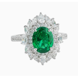 Original Emerald Energy Goose Queen Oval Gem Art Jewelset Online for Sale