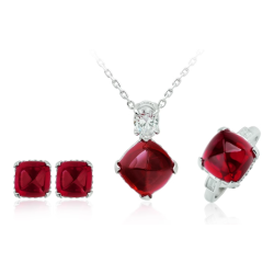 Original Ruby Red Energy Goose Box Gem Art Jewelset Online for Sale