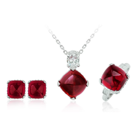 Original Ruby Red Energy Goose Box Gem Art Jewelset Online for Sale