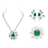 Original Emerald Energy Goose Floral Gem Art Jewelset Online for Sale