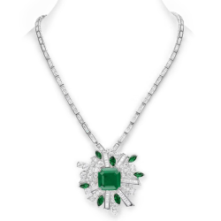 Original Emerald Energy Goose Floral Gem Art Jewelset Online for Sale