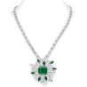 Original Emerald Energy Goose Floral Gem Art Jewelset Online for Sale
