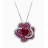 Original Rose Red Energy Goose Flower Gem Art Jewelset Online for Sale