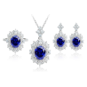 Original Sapphire Energy Goose Oval Diana Gem Art Jewelset Online for Sale