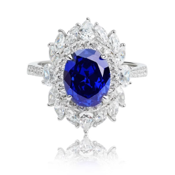 Original Sapphire Energy Goose Oval Diana Gem Art Jewelset Online for Sale