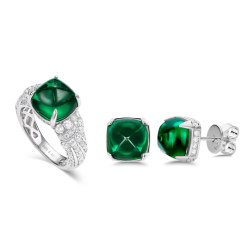 Original Emerald Energy Goose Vogue Box Gem Art Jewelset Online for Sale