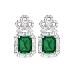 Original Emerald Energy Goose Square Tassel Gem Art Jewelset Online for Sale