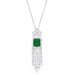 Original Emerald Energy Goose Square Tassel Gem Art Jewelset Online for Sale