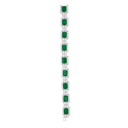 Original Emerald Energy Goose Square Tassel Gem Art Jewelset Online for Sale