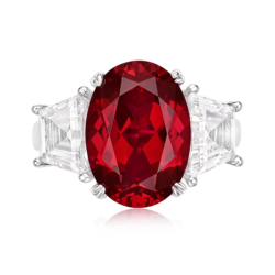 Original Ruby Energy Goose Simple Oval Gem Art Jewelset Online for Sale