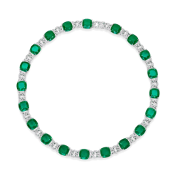 Original Emerald Energy Goose Trendy Square Gem Art Jewelset Online for Sale