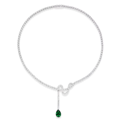Elegant Emerald Drop Pendant Energy Goose Art Necklace Online for Sale