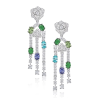 Colored Energy Goose Rose Tassel Art Earring for Health & Harmony