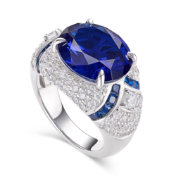 Sappire Energy Goose Acient Oval Art Ring for Health & Harmony