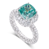 Paraiba Blue Energy Goose Fashion Square Art Ring for Health & Harmony
