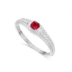 Ruby Energy Goose Italy Square Small Art Ring for Health & Harmony