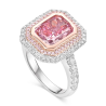Cherry Pink Energy Goose Square Art Ring for Health & Harmony