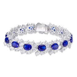 Pretty Sapphire Energy Goose Oval Gems Art Bracelet Online for Sale