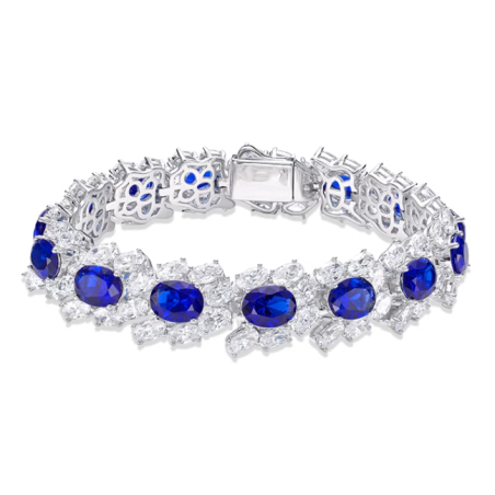Pretty Sapphire Energy Goose Oval Gems Art Bracelet Online for Sale