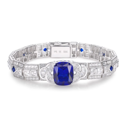 Pretty Sapphire Energy Goose Simple Square Gems Art Bracelet Online for Sale