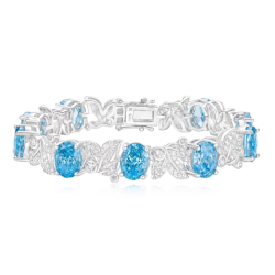 Pretty Sea Blue Energy Goose Round Art Bracelet Online for Sale