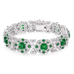 Pretty Emerald Energy Goose Sun Flower Art Bracelet Online for Sale