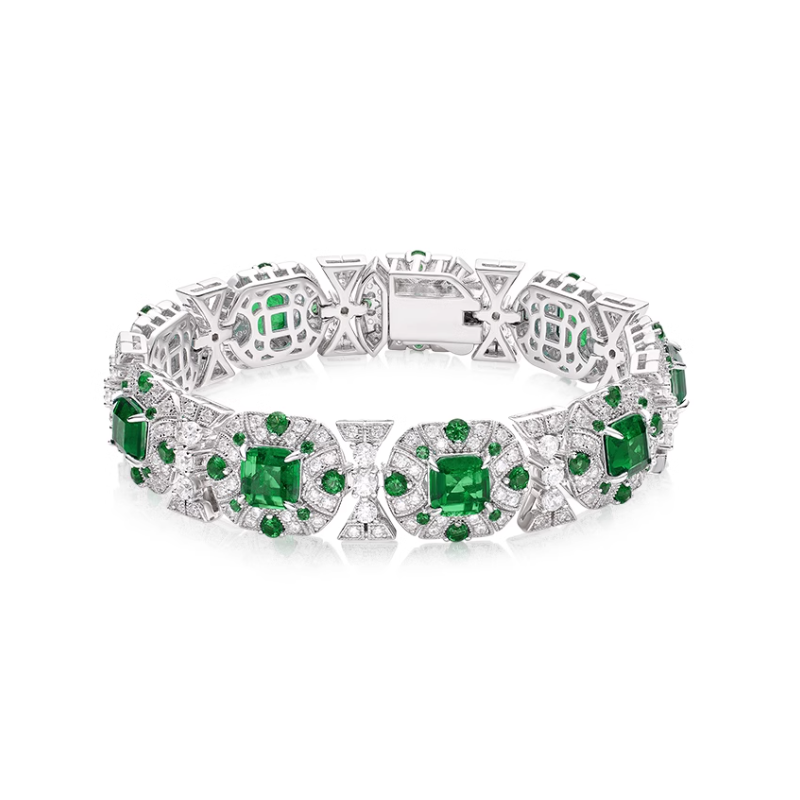 Pretty Emerald Energy Goose Sun Flower Art Bracelet Online for Sale