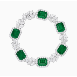 Pretty Emerald Green Energy Goose Square Art Bracelet Online for Sale