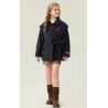 Fashion Elite Style Dim Gray Energy Goose Belt Kid's Wool Coat Online for Sale