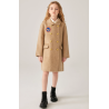 Fashion Elite Style Khaki Energy Goose Double Buttons Kid's Wool Coat Online for Sale