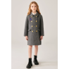 Fashion Elite Style Khaki Energy Goose Double Buttons Kid's Wool Coat Online for Sale
