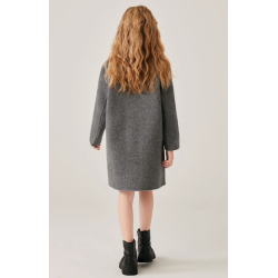 Fashion Elite Style Khaki Energy Goose Double Buttons Kid's Wool Coat Online for Sale