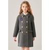 Fashion Elite Style Khaki Energy Goose Double Buttons Kid's Wool Coat Online for Sale