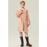 Fashion Elite Style Pink Energy Goose Big Collar Ox Horn Kid's Wool Coat Online for Sale
