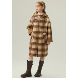 Fashion Elite Style Camel Energy Goose Double Wear Kid's Wool Coat Online for Sale