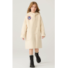 Fashion Elite Style Beige Energy Goose With Hat Kid's Wool Coat Online for Sale