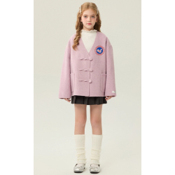 Fashion Elite Style Lavender Energy Goose Short Style Kid's Wool Coat Online for Sale